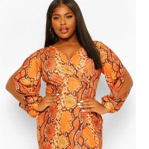 Orange and brown new dress.